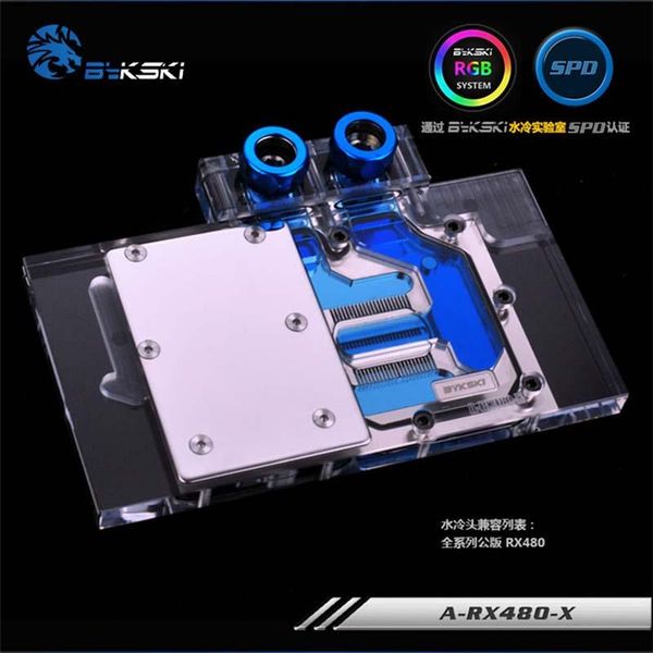 

bykski rx480 a-rx480-x pc water cooling radiator gpu cooler video card graphics card water block for amd all founder edition