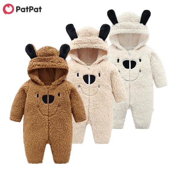 

winter baby 3d ears design solid hooded long-sleeve jumpsuit 210528, Blue