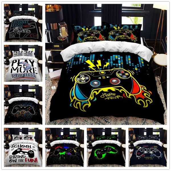 

bedding sets 3d printed game handle quilt cover double bed duvet set  calico twin size comforter single complete