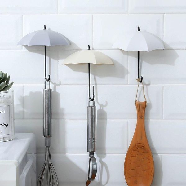 

hooks & rails umbrella hook wall hanging shelf creative punching cute strong sticky key holder kitchen bathroom