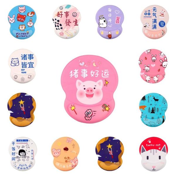 

mouse pads & wrist rests anti slip cute 3d pad with rest silicone cartoon animal label such as cats and mice for gaming pc laptop