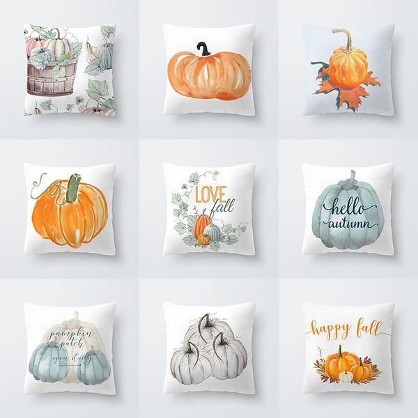 

pillow case sofa halloween throw home fall decor waist cushion cover pumpkin