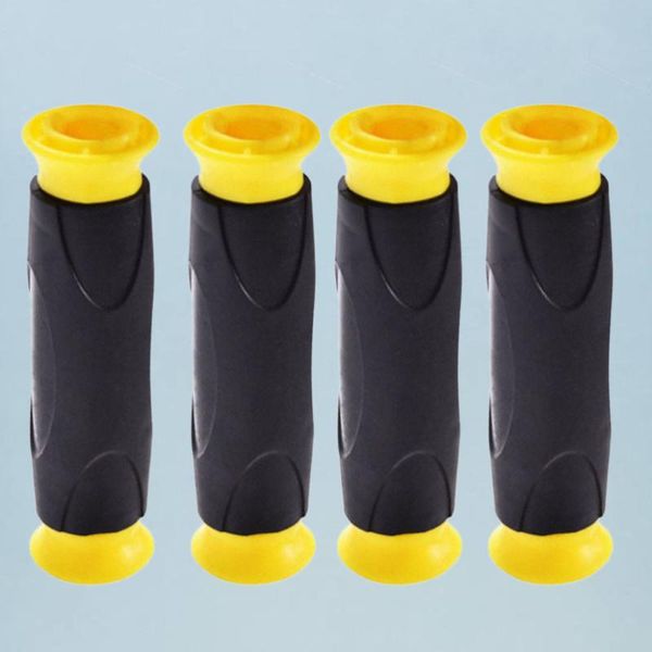 

4 pcs laminated rope handle training rope handle fitness equipment accessories (black yellow)