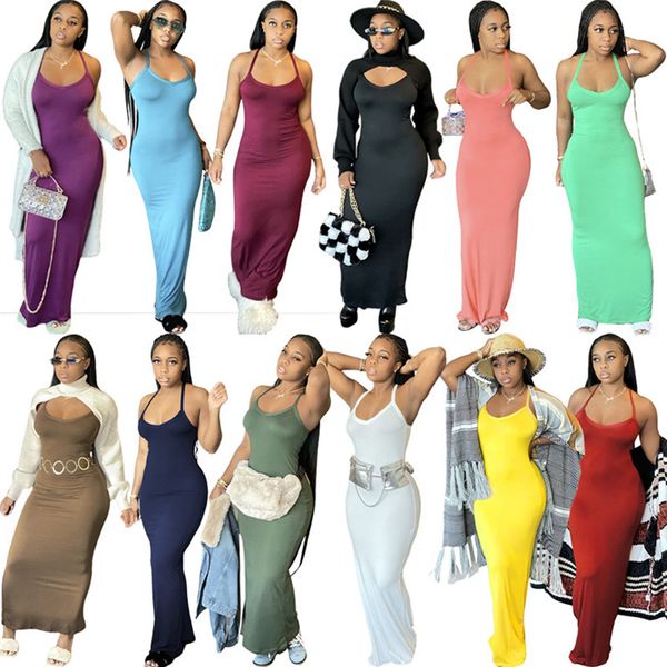 Plus Größe 3XL Sommer Frauen einteiliges Kleid sexy Slip-Kleider dünnes einfarbiges dehnbares Kleid größerer Rock sexy Paket Hüftrock 4608