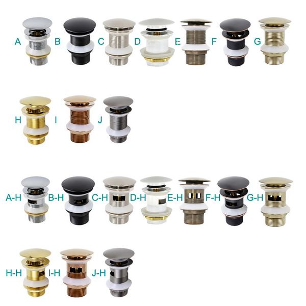 

other bath & toilet supplies up basin drain waste ser spring push overflow chrome white mablack rose gold bronze gun metal grey