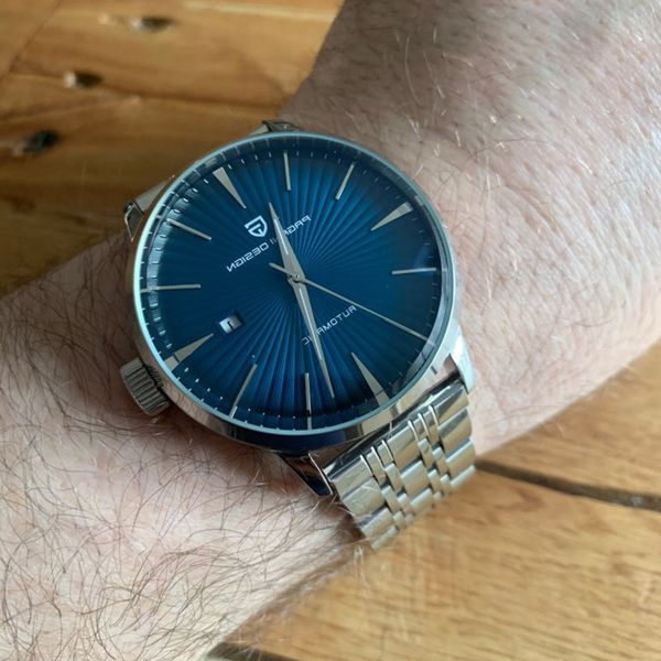 

pagani design men's fashion casual mechanical watches waterproof 30m stainless steel brand luxury automatic business watch saat, Slivery;brown