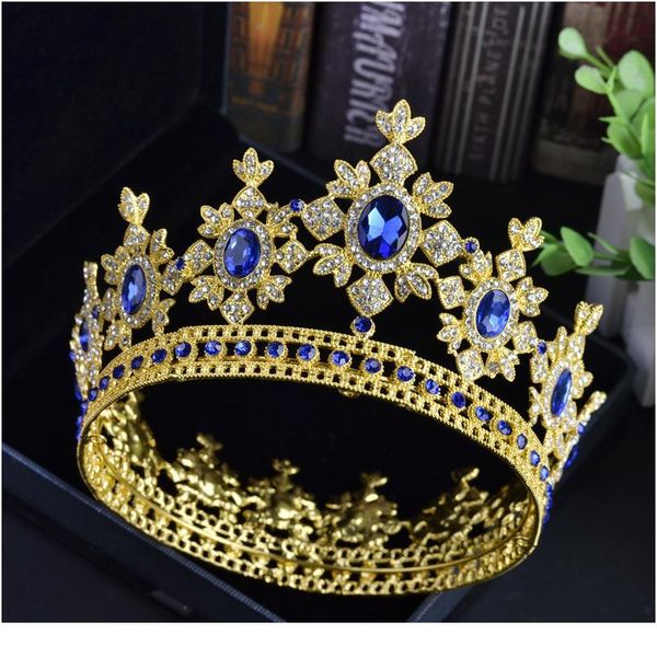 

gold crystal queen bridal tiaras and crowns bride headpiece women prom diadem decorations for wedding hair jewelry acc jllfva