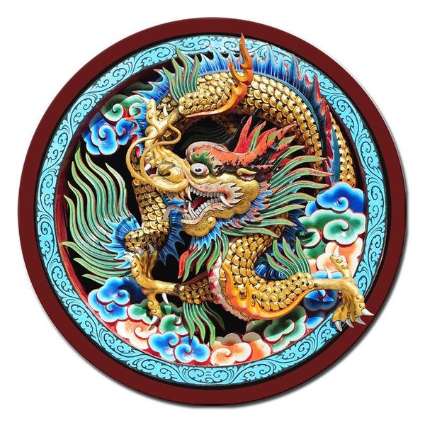 

carpets round carpet dragon pattern retro high-end light luxury living room boss chair swivel rocking hanging basket compute