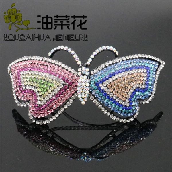 

hair clips & barrettes elegant noble crystal rhinestone metal wedding hairpins butterfly girls accessories jewelry making design gifts trend, Golden;silver