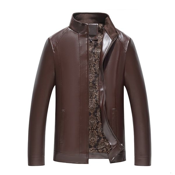 

kh jacket autumn fashion of men's leather jackets from plutonium velo lining casual coats u3l6, Black