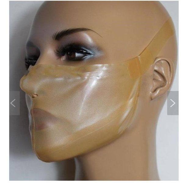 

party masks 100% latex half hood mask adjustable transparent color rubber for