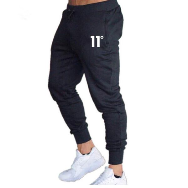 

new jogging pants men's sports trousers running pants gym cotton sports slim fit bodybuilding, Black