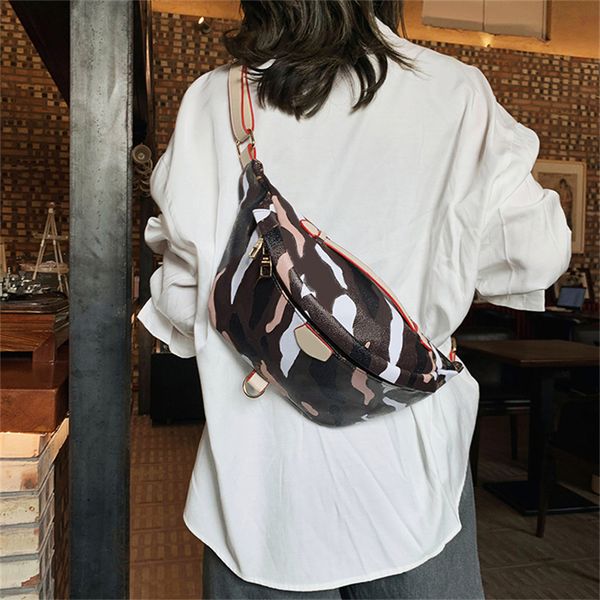 

brand desinger bags 7041 camouflage series old flower waistbag with adjustable shoulder strap women's crossbody bag with opp bag