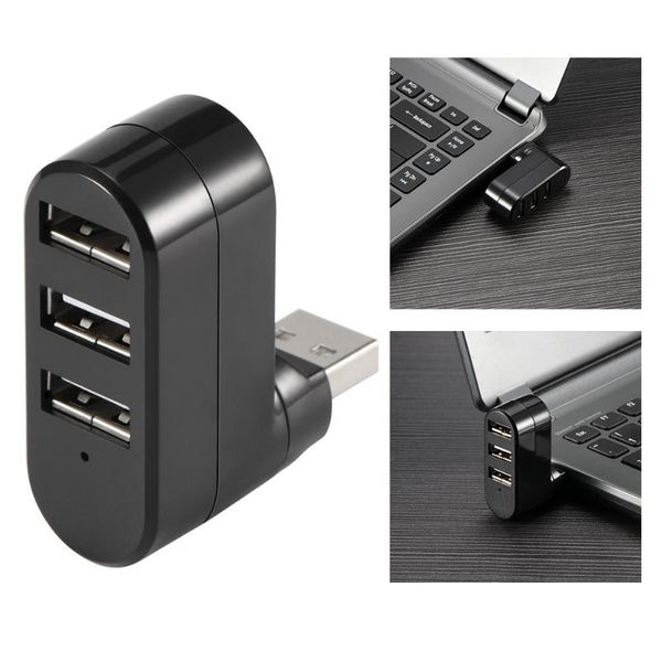 

hubs vogue rotatable high speed 3 ports usb 2.0 hub multi-port desk180 degree splitter adapter for tablet computer pc mac os