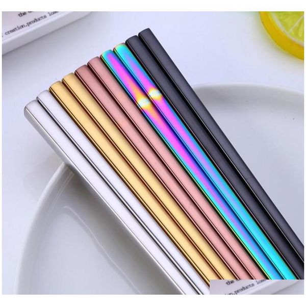

pure color chopsticks stainless steel chopsticks simple style candy color tableware l dinnerware jlldgk xmhyard