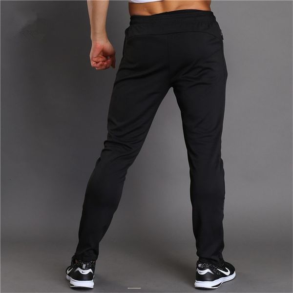 

men's pants sport with zipper pockets track elastic waistline spring thin black long sweat e8z9
