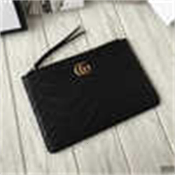 

long luxury 476440 new style clutch bag cosmetic bag real leather brand wallets chain wallet pouches key card holders designer phone cases p, Red;black