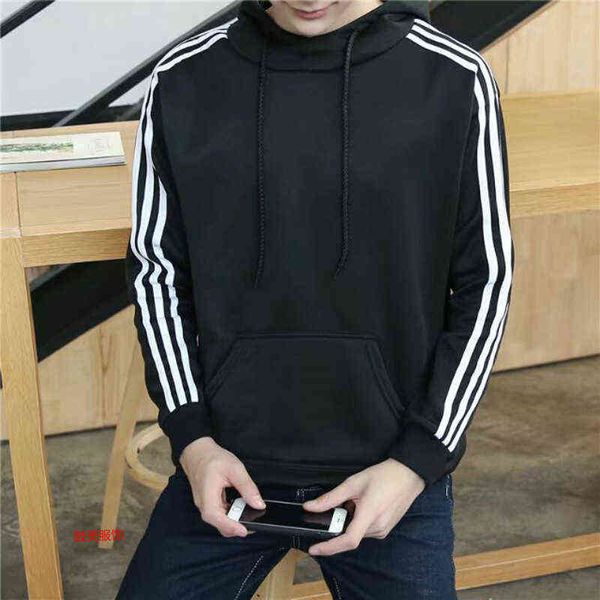 

autumn men's sweater korean pullover hoodie spring and autumn fashion brand coat ins couple boys' student loose, Black