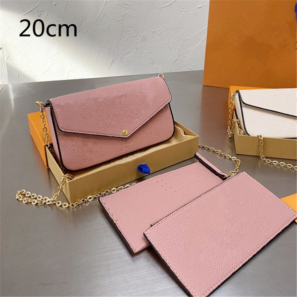 

3-pic women mini chain bags floral purses designers crossbody shoulder bag cute mini wallets card holders envelope bag hiqh quality