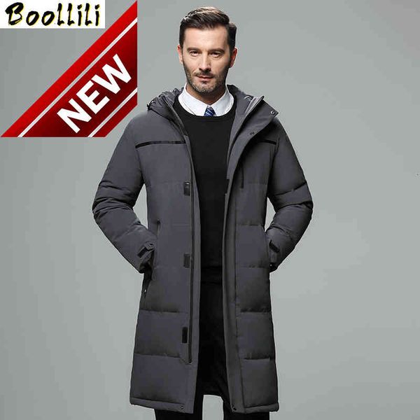 

2021 new fashion autumn winter outwear down jacket men windproof waterproof duck parka male x-long thick warm coat m-4xl, Black