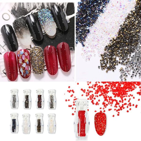 

nail art decorations shiny micro diamond beads sticky bottle 3d decoration decals charms, Silver;gold