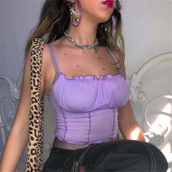 

women crop wooden ear tank 2021 summmer camis club camisoles solid color tight shirt ladies short cami, White
