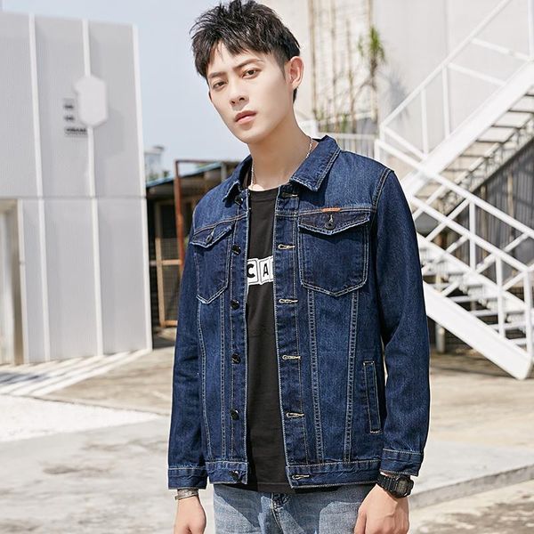 

men's jackets plus size 5xl 8xl jean jacket for men classic casual loose denim 2021 spring and autumn blue fashion mens coat, Black;brown