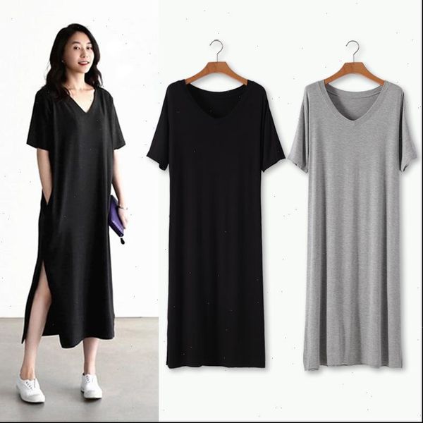 

maxi t shirt long dress women winter christmas party boho elegant vintage bandage bodycon knitted black plus size, Black;gray