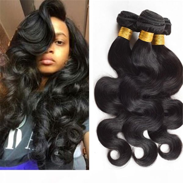 

mink brazilian hair weave 3 bundles 8a grade unprocessed human hair brazilian hair weave body wave, Black;brown