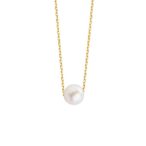 

chains with pearls 14 gold necklace, Silver