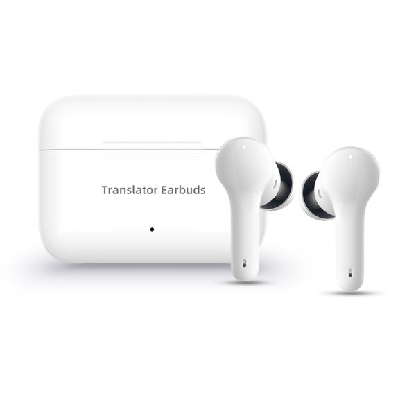 

wireless earbuds bt headphones translator ear buds with microphones port real-time translation in 71 languages onlinehello