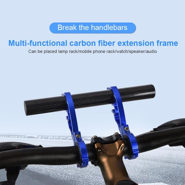 

bike handlebars &components bicycle handlebar extender aluminum alloy single/double clamp extension bracket for light horn speedometer holde