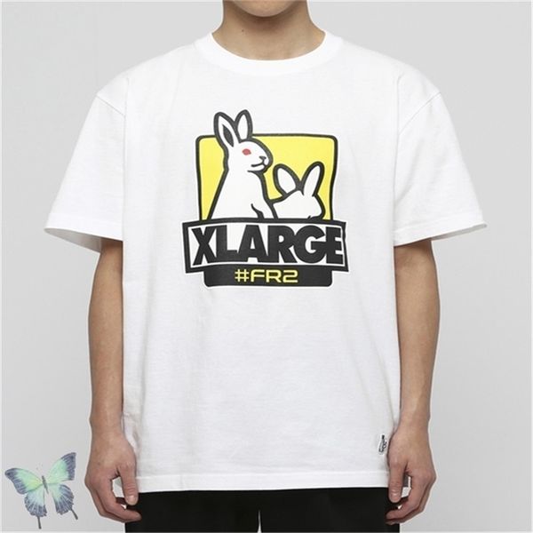 

#fr2 t-shirt rabbits two men women casual t shirt fr2 tees 210716, White;black