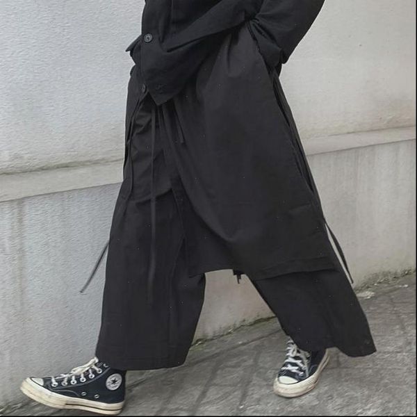 

2021 new fashion autumn irregular drawstring straight pants women personal loose casual korean trousers version drop shipping, Black;white