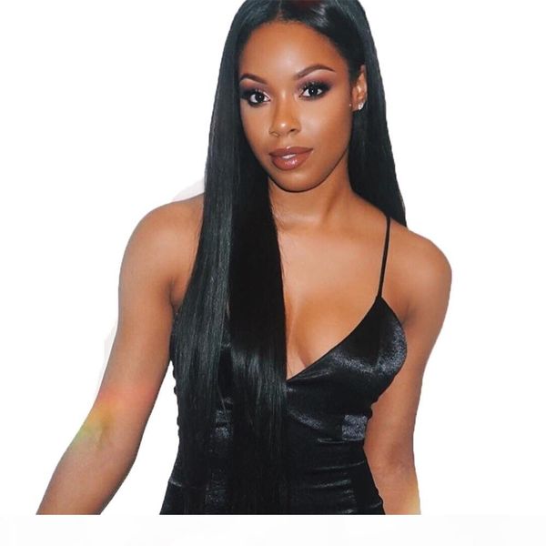 

perstar straight human hair wigs peruvian straight lace front wigs with baby hair for women natural hairstyles colors, Black;brown