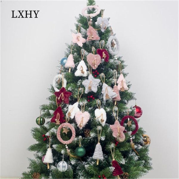 

christmas decorations 5pcs/set ins style plush creative tree