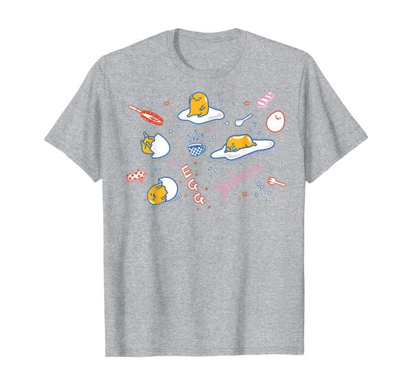 

gudetama doodle t-shirt, White;black