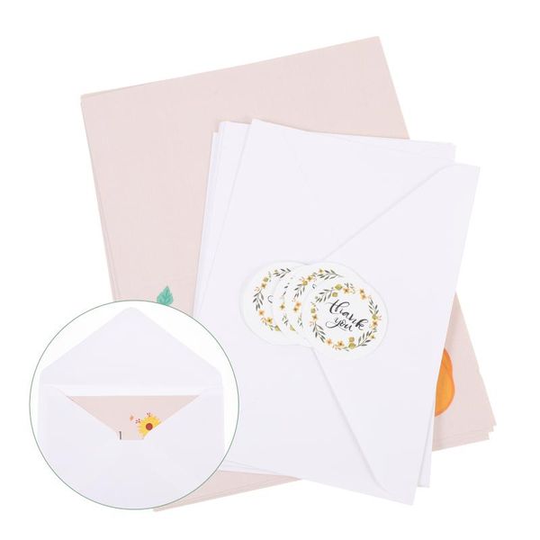 

greeting cards 12 pcs delicate thanksgiving with envelopes and sealing stickers (assorted color)