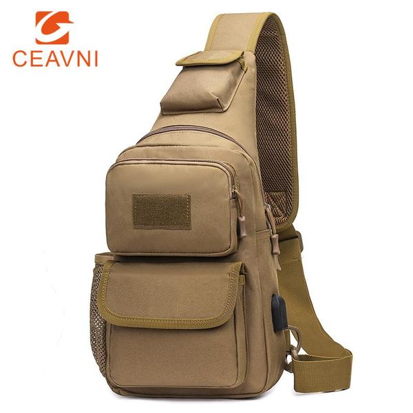 

backpack men tactical chest bags usb charging outdoor water bottle waterproof messenger bag travel backpacks military shoulder