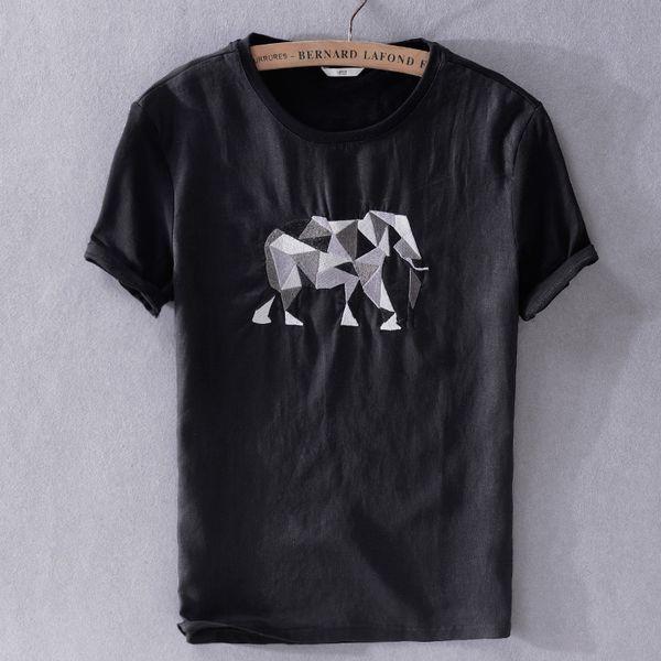 

2021 new novo estilo italy camisa da marca t para os manga curta t-shirt preto vero de linho e algodo dos homens em torno do 4opo, White