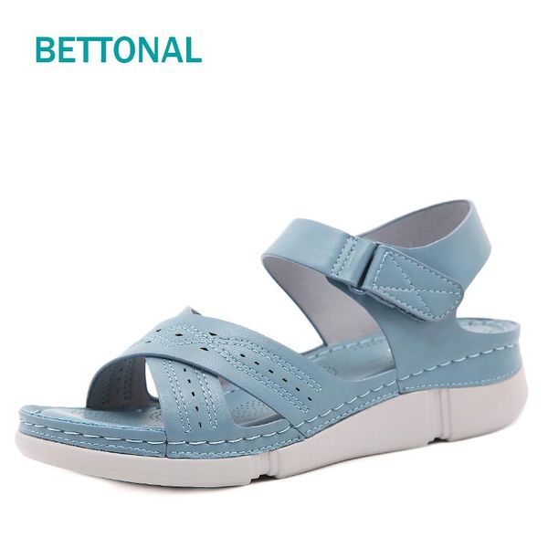 

sandals bettonal soft shoes women wedge casual big size 40 41 summer peep toe woman ladies female sandles slides comfortable, Black