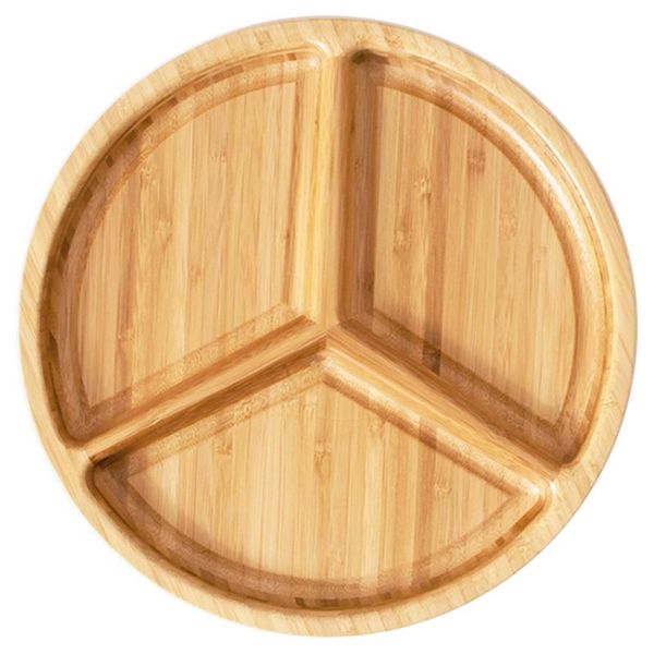 

dishes & plates wooden round fruit tray multi-grid platter european style home decoration / salad dried