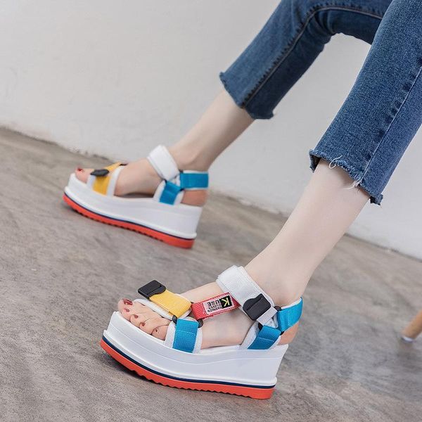 

women summer 39 yards fashion style pu material sandals light and handy increased delicate beautiful no. 50620, Black