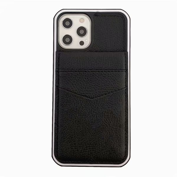 Top Moda Capas para iPhonees com bolso para 12 12PRO 13PRO 11 XR XS XSmax PU Couro Capa de Capa Caixa de Telefone Caixa De Pacote Designer Cartões Carteiras