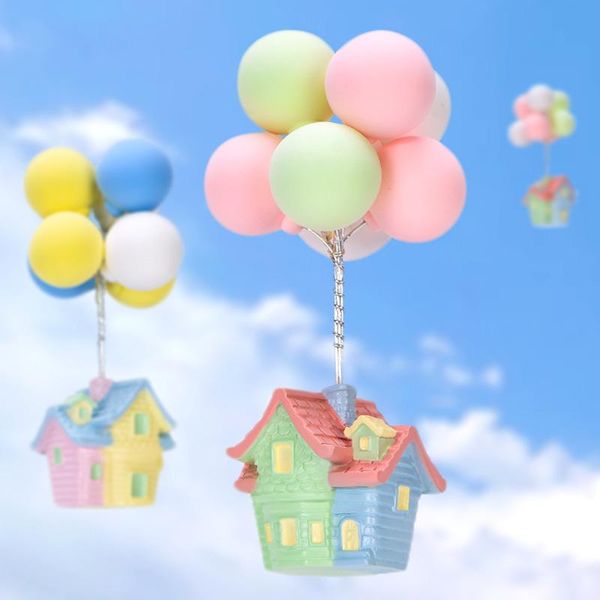 

decorative objects & figurines balloon flying house fairy garden miniatures diy succulent landscaping decoration accessories terrarium resin
