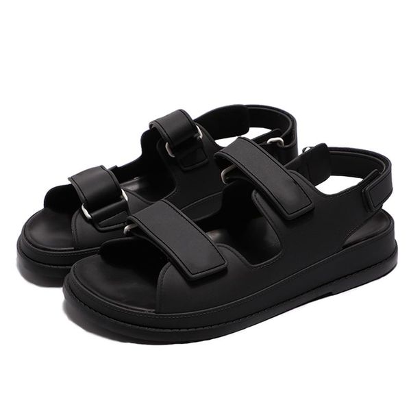 

siddons fashion women sandals woman sandalias platform flats ladies leather sandals female brand footware shoes zapatos de mujer, Black