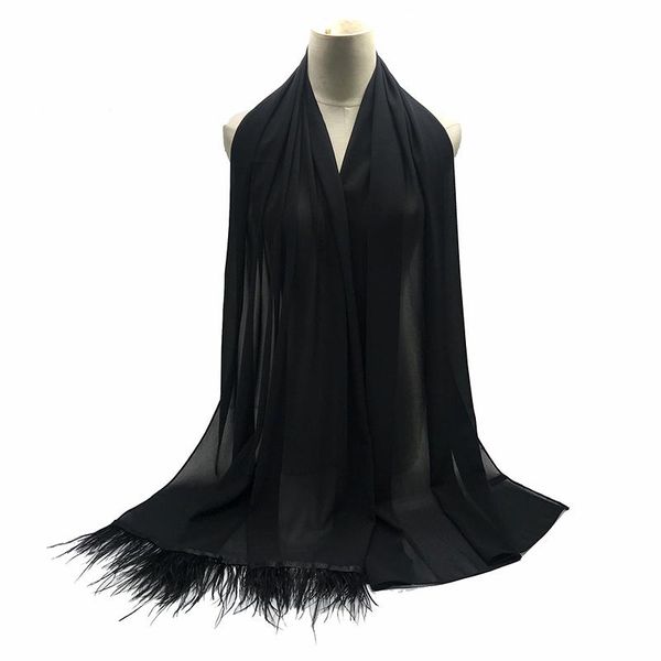 

scarves tassels chiffon scarf hijab shawls fashion muslim wraps solid color head wrap headscarf large size pashmina 190*70cm 10pcs, Blue;gray