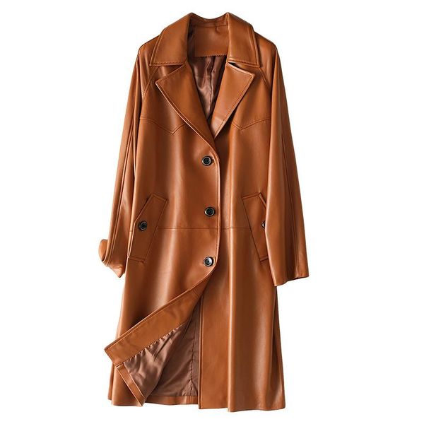 

women's leather & faux sheepskin down coat female jacket autumn winter women clothes 2022 real genuine korean zt4998, Black