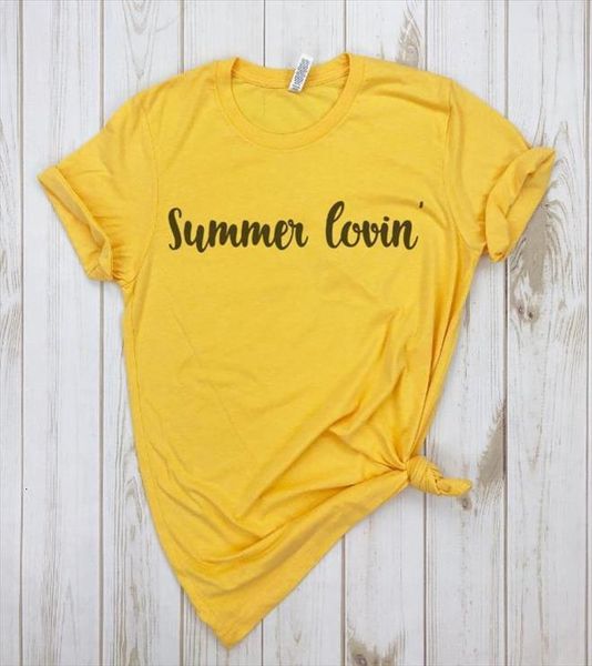

summer lovin and women cotton men t shirt womens casual funny lady yong girl tee 5 colors drop ship s, White;black