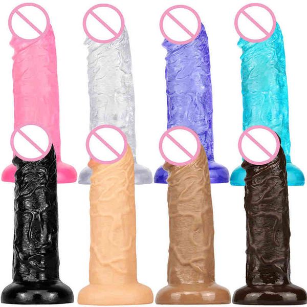 NXY Dildos Anal Brinquedos Magic Pillar Adulto Masturbação Backyard Expansão Falso Pênis Grande Cor de Cristal Gay mulheres simuladas puxando e inserindo 0225